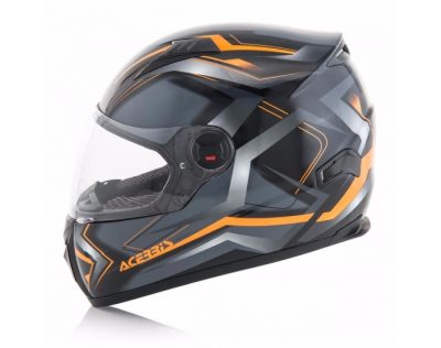 Acerbis Casco FULL FACE FS-807 negro/gris /naranja Talle L - Imagen 3