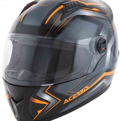 Acerbis Casco FULL FACE FS-807 negro/gris /naranja Talle L