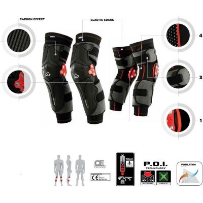 Acerbis Rodillera articulada X-STRONG Negra - Imagen 2