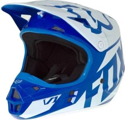 FOX Casco V1 Race Ece Azul/Blanco Talle M