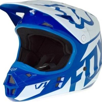 FOX Casco V1 Race Ece Azul/Blanco Talle M