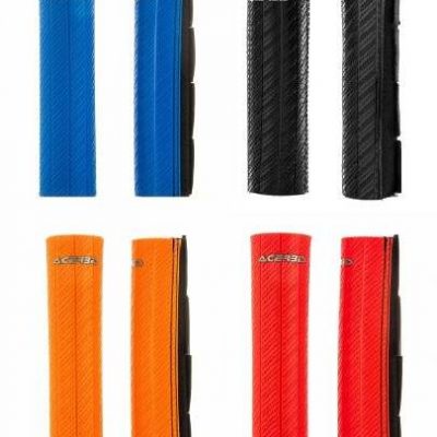 Acerbis Cubre barrales de goma con acabado efecto carbono
