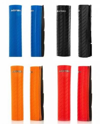 Acerbis Cubre barrales de goma con acabado efecto carbono