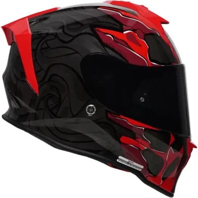 Origine Casco Dinamo Sz Titan Rojo-Negro brillante - Imagen 3