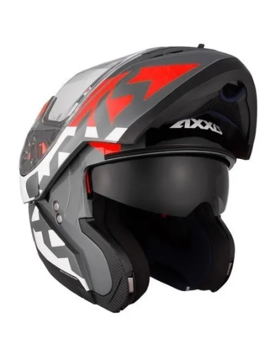 AXXIS Casco Roc sv blow rojo/blanco rebatible T XL - Imagen 3