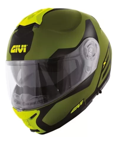 Givi Caso rebatible X21 challenger spirit - verde mate /amarillo T M - Imagen 3