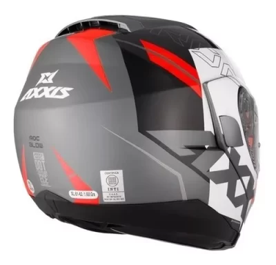 AXXIS Casco Roc sv blow rojo/blanco rebatible T XL - Imagen 2