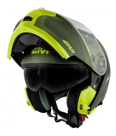 Givi Caso rebatible X21 challenger spirit - verde mate /amarillo T M - Imagen 2