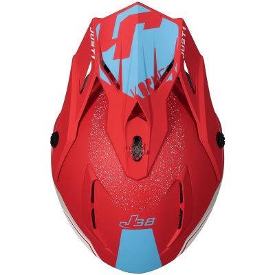 Just1 Casco Cross J38 KORNER azul rojo mate T L - Imagen 4