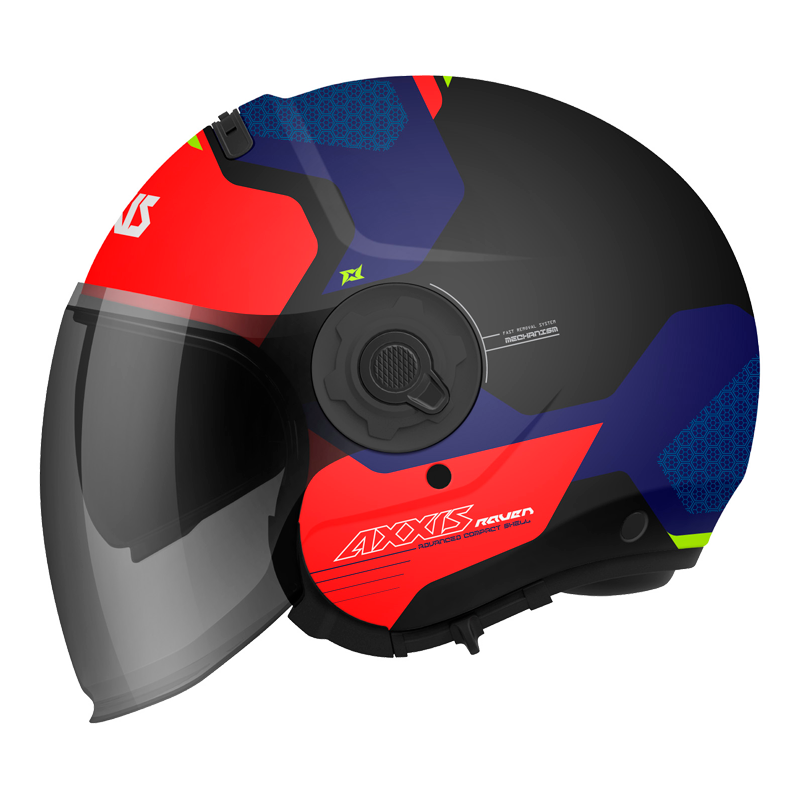 AXXIS Casco Raven SV cypher rojo y azul mate T XL - Imagen 3