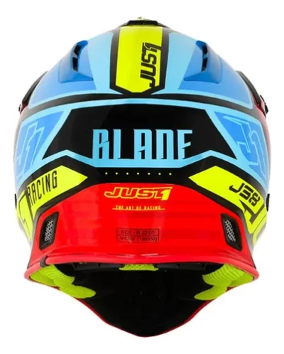 Just 1 Casco blade amarillo rojo azul brillo Talle M - Imagen 3