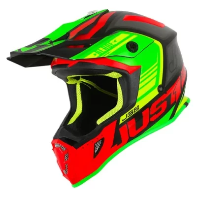 Just 1 casco Blade rojo lima negro Talle M