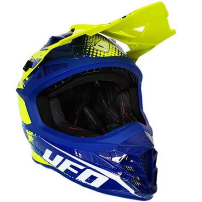 UFO Casco Intrepid azul amarillo fluo Talle M - Imagen 3