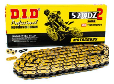DID Cadena DID 520 DZ 2 G&B-120 Dorado japon RB Motocross