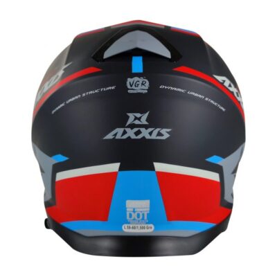 Casco Axxis Jet Mirage SV Damasko Azul Rojo Mate T M - Imagen 2