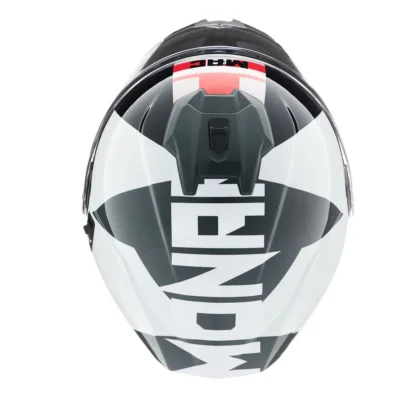 MAC Casco 166 Blaze Monarch Negro / Gris / Rojo / Brillo T M - Imagen 4