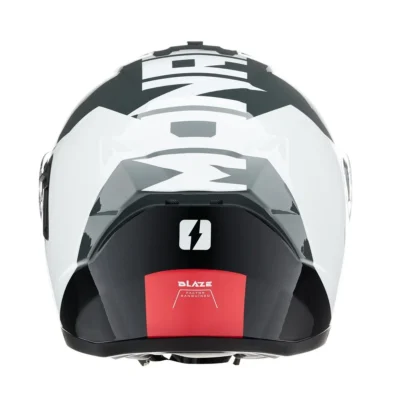 MAC Casco 166 Blaze Monarch Negro / Gris / Rojo / Brillo T M - Imagen 3