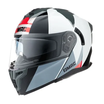 MAC Casco 166 Blaze Monarch Negro / Gris / Rojo / Brillo T M