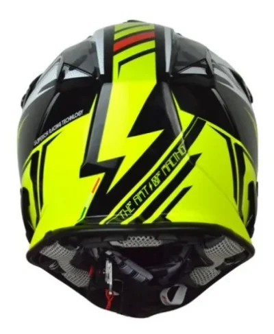 just 1 casco J32 Pro Rave Negro Blanco Amarillo T L - Imagen 4