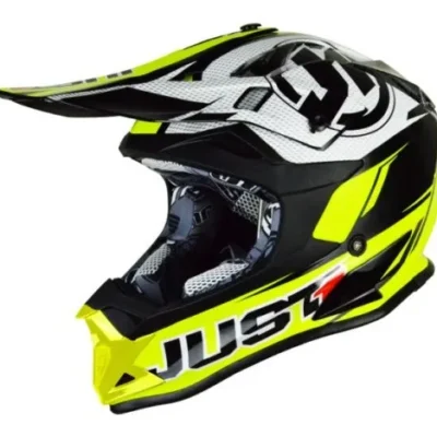 just 1 casco J32 Pro Rave Negro Blanco Amarillo T L