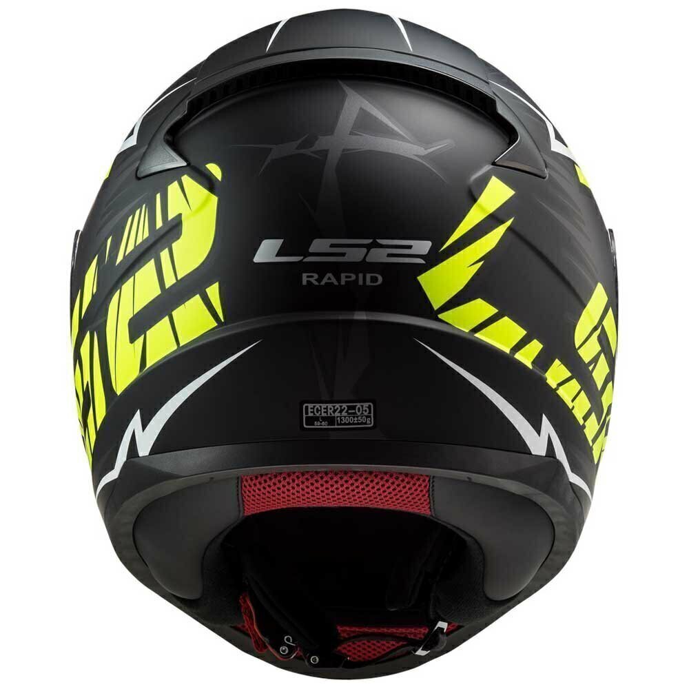 LS2 Casco FF353 Rapid Chrome amarillo/negro, talla L - Imagen 3