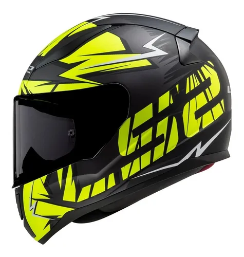 LS2 Casco FF353 Rapid Chrome amarillo/negro, talla L