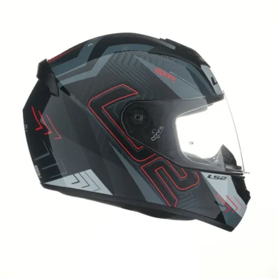 LS2 Casco 352 Rookie Garr Negro / Rojo Mate T XL - Imagen 4
