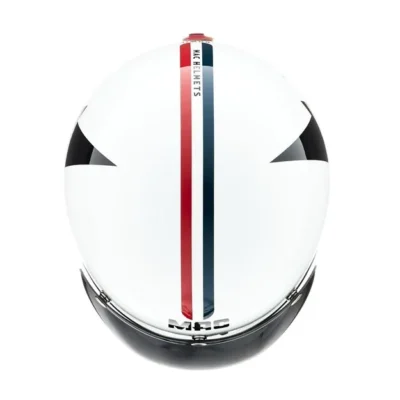 MAC Casco 181 Bowie Rain Blanco / Negro / Brillo T L - Imagen 3