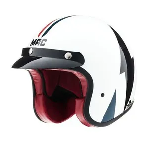MAC Casco 181 Bowie Rain Blanco / Negro / Brillo T L