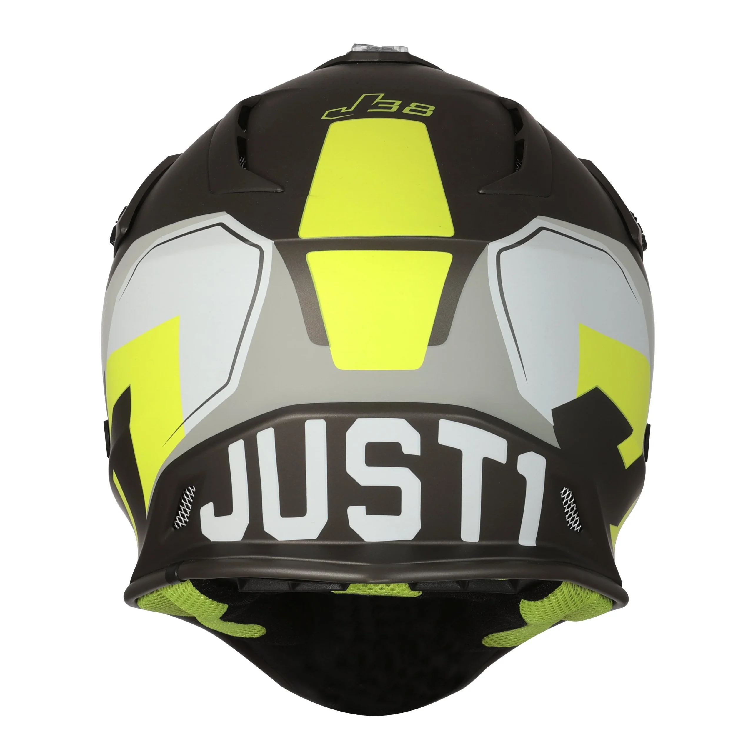 JUST 1 Casco J38 Korner Amarillo Fluo / Titanium Mate T L - Imagen 2