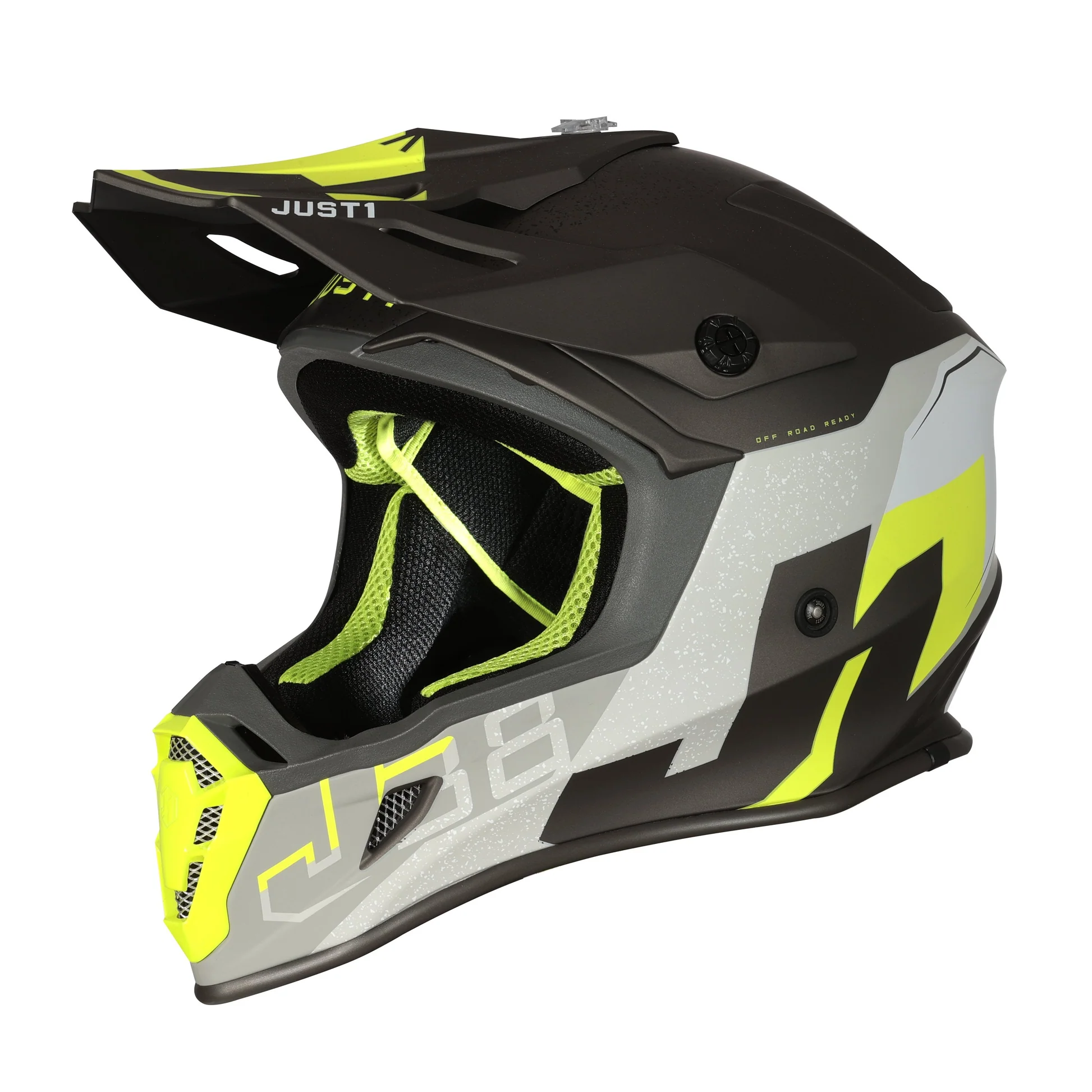 JUST 1 Casco J38 Korner Amarillo Fluo / Titanium Mate T L