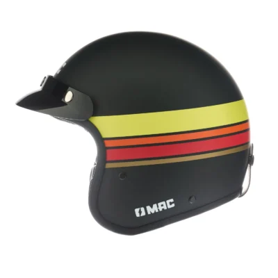 MAC Casco 181 Bowie Nine Grades Negro / Rojo Mate