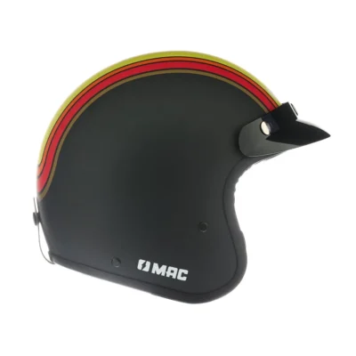 MAC Casco 181 Bowie Nine Grades Negro / Rojo Mate - Imagen 3