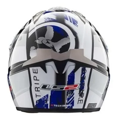 LS2 Casco MX433 Stripe Balnco/Azul T L - Imagen 2