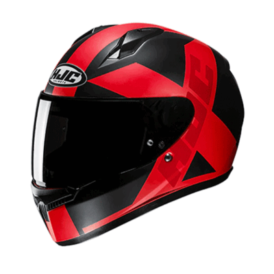HJC Casco Moto Integral C10 Tez Rojo y negro Mc3h